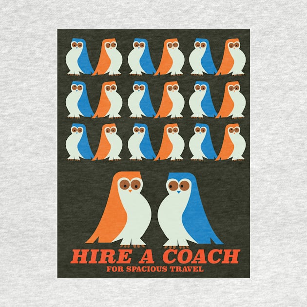 Hire a coach vintage travel poster by nickemporium1